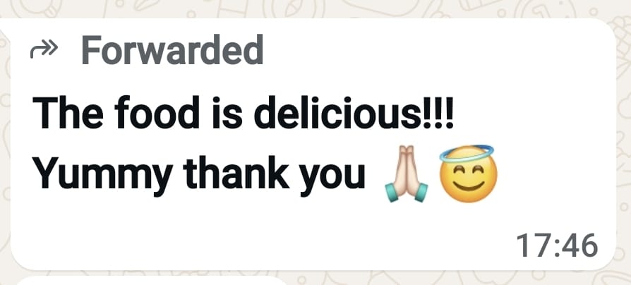 Customer WhatsApp message 5