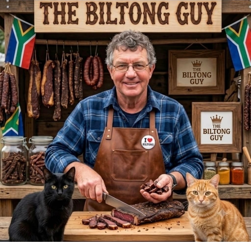The Biltong Guy at his market stall