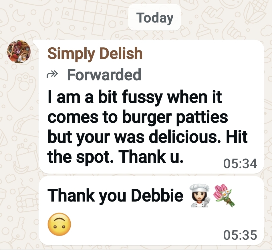 Customer WhatsApp message 1