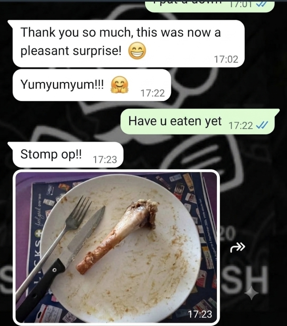 Customer WhatsApp message 9