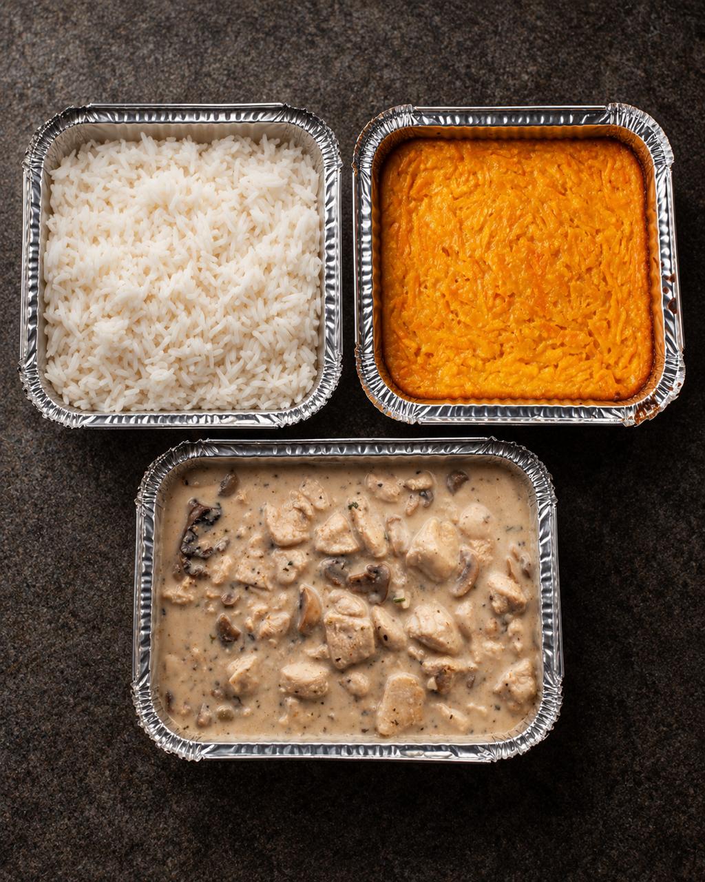 Monday Special 1kg Creamy chicken stroganoff + 500gr Rice + 500gr Pumpkin tart - SAVE R5