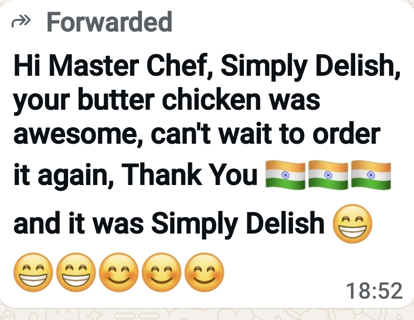 Customer WhatsApp message 1