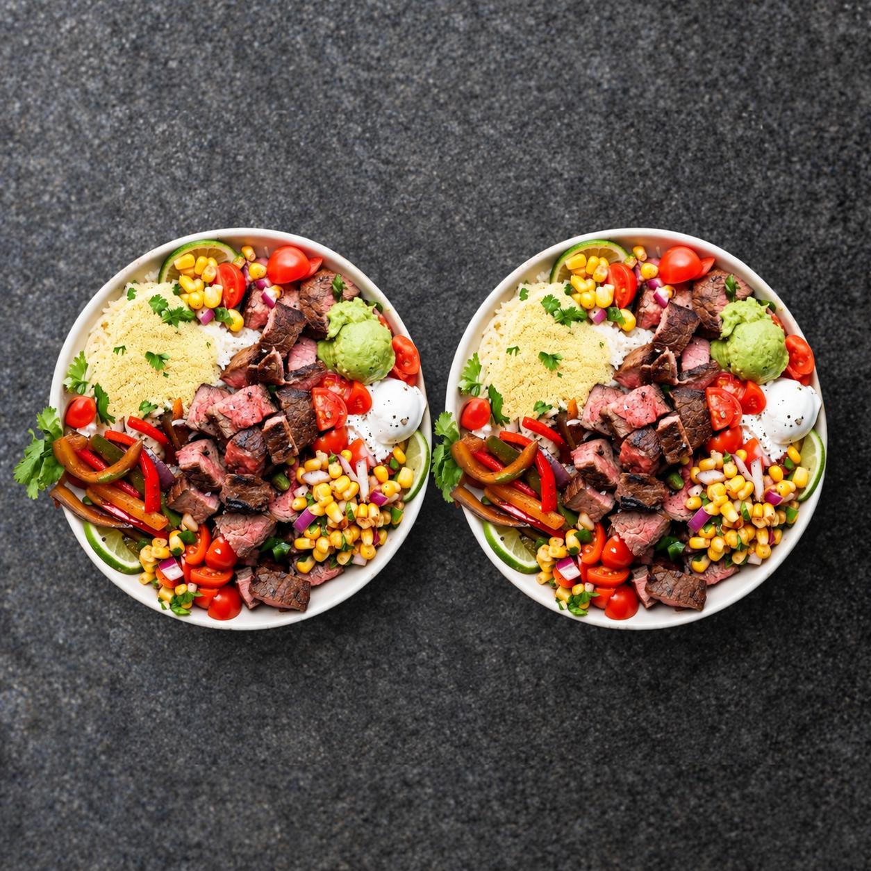 Wednesday lunch Special  2 x Steak Fajita Bowl  Couscous, fajita steak and peppers, corn salsa, guacamole and sour cream - SAVE R5