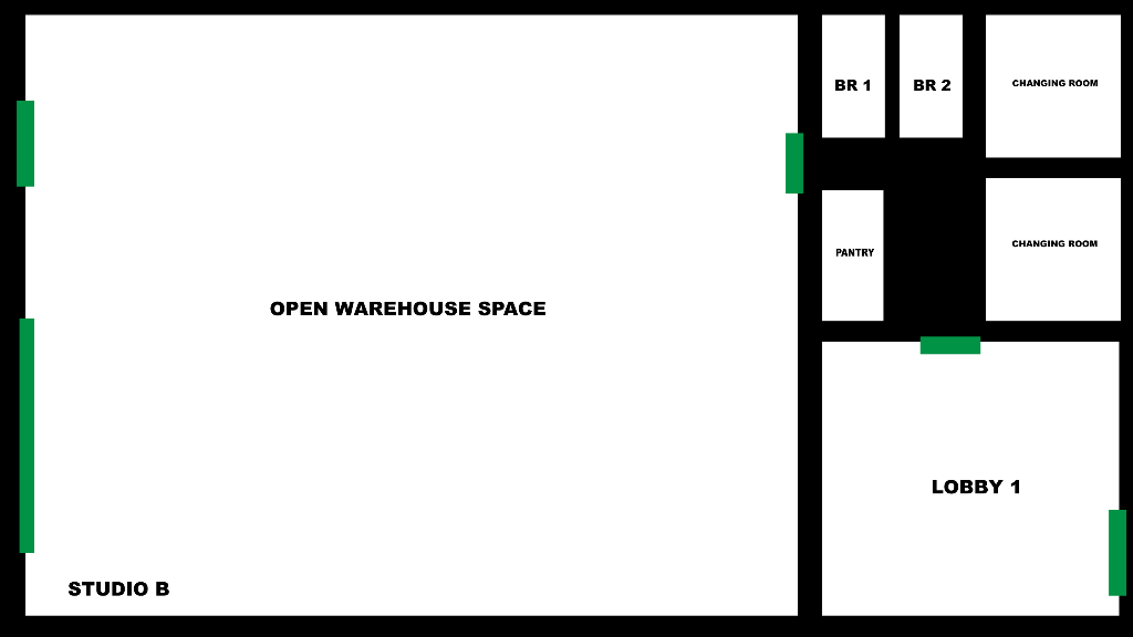 WING 2 — STUDIO B blueprint floor plan