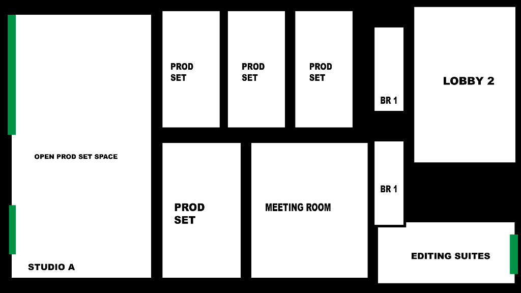 WING 1 — STUDIO A blueprint floor plan