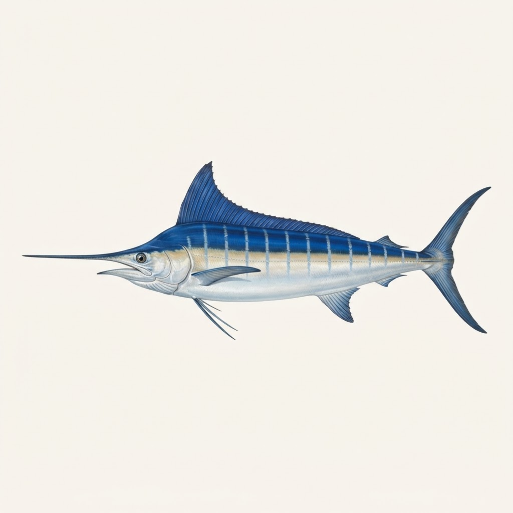 Blue marlin offshore sport fishing species in Quepos Costa Rica