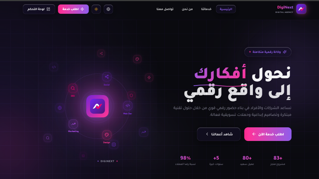 DigiNext Agency template preview