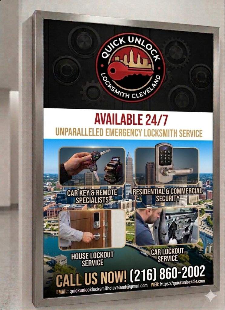 Quick Unlock Locksmith Cleveland - Available 24/7 Emergency Service