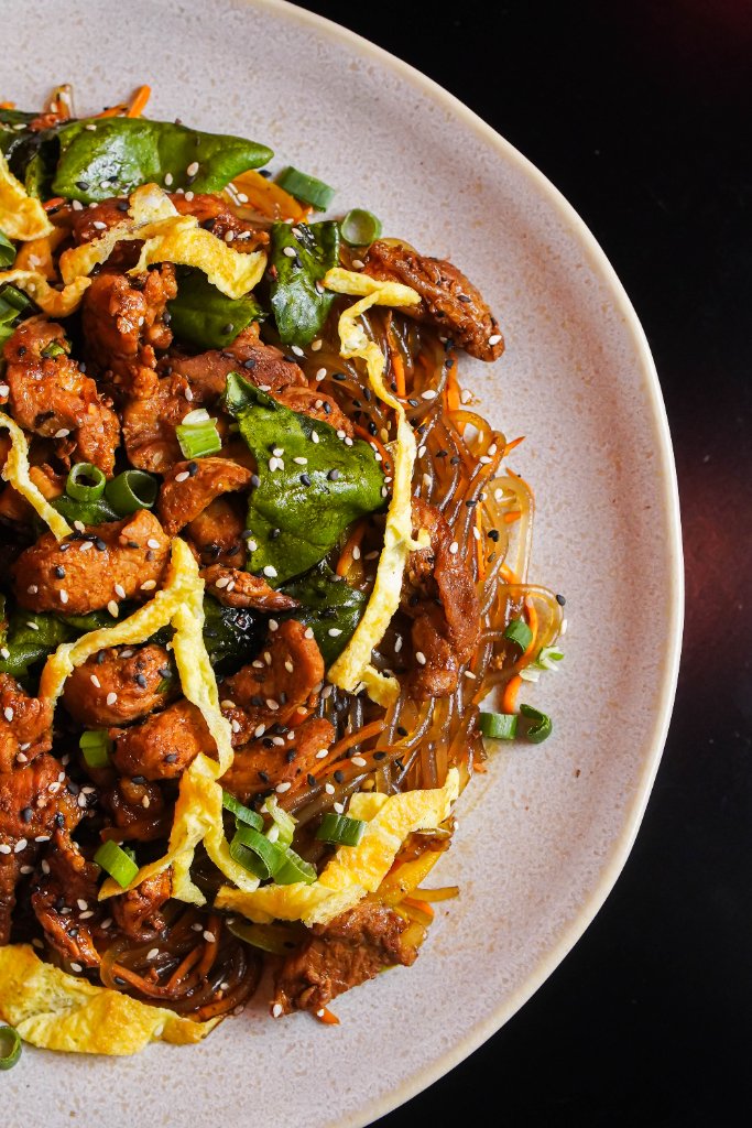 Japchae (Sweet Potato Noodles)