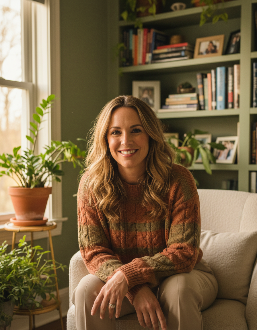 Nurse practitioner in a warm, comfortable setting