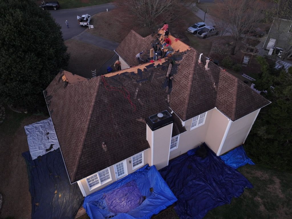 Before: Storm Recovery — Full Replacement in 2085 Cedar Point Ln • Cumming, GA 30041