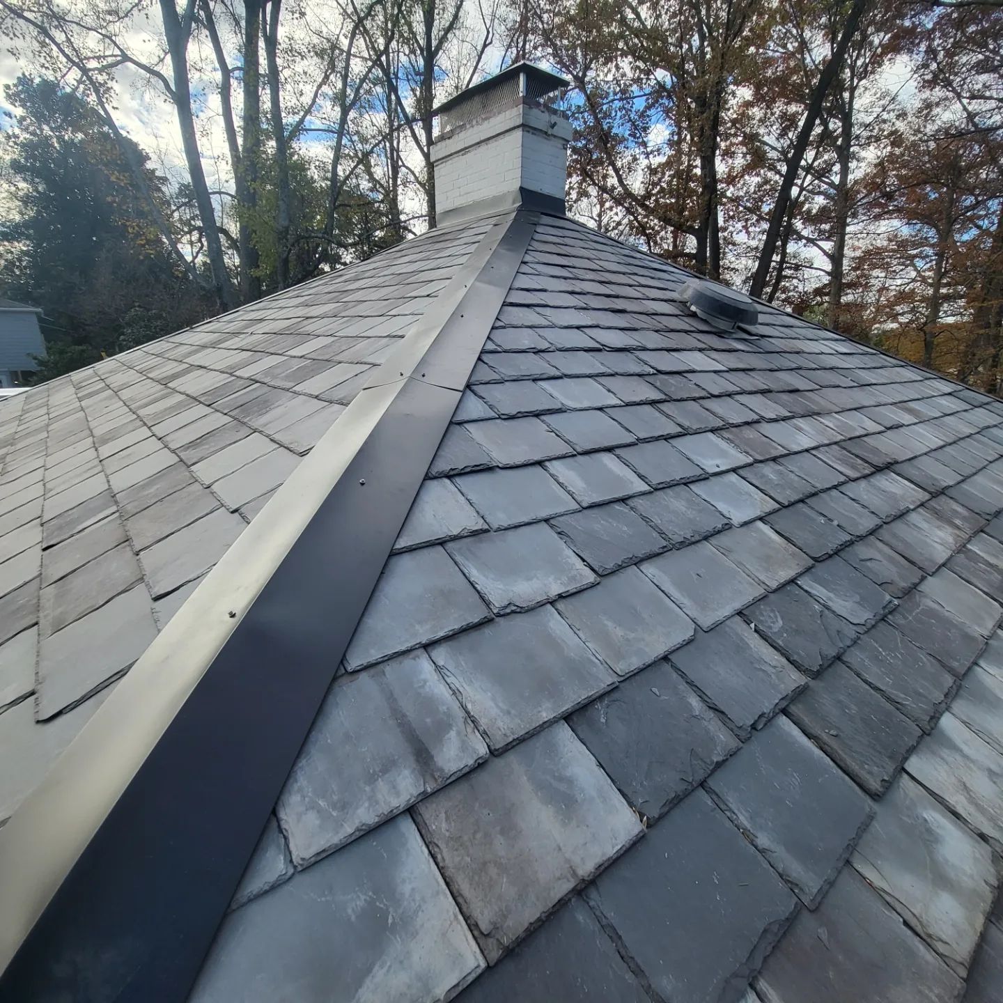 After: Slate Tile Roof Replacement in Buckhead, Atlanta, GA
