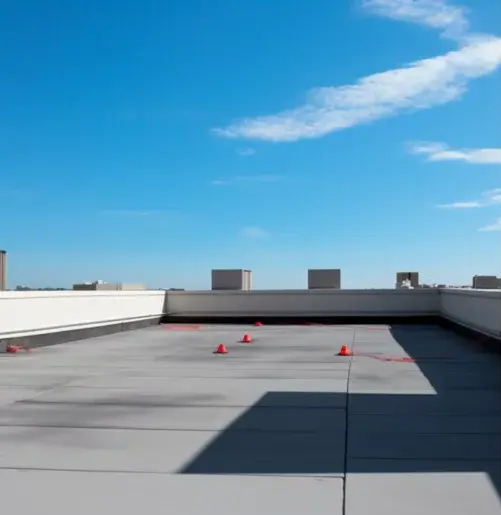 Before: Commercial Flat Re-Roof in Stockbridge, GA