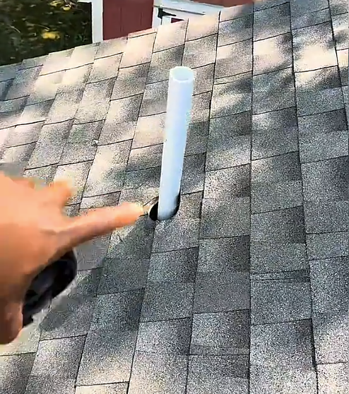 Before: Asphalt Vent Boot Repair in Atlanta, GA