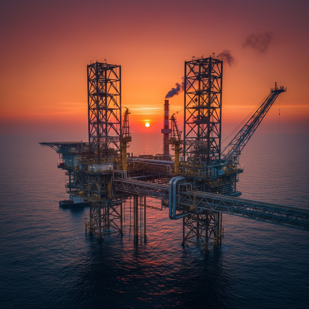 Plataforma offshore industrial