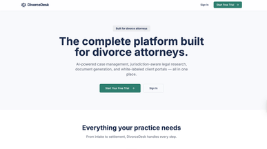 Divorce Attorney SaaS template preview