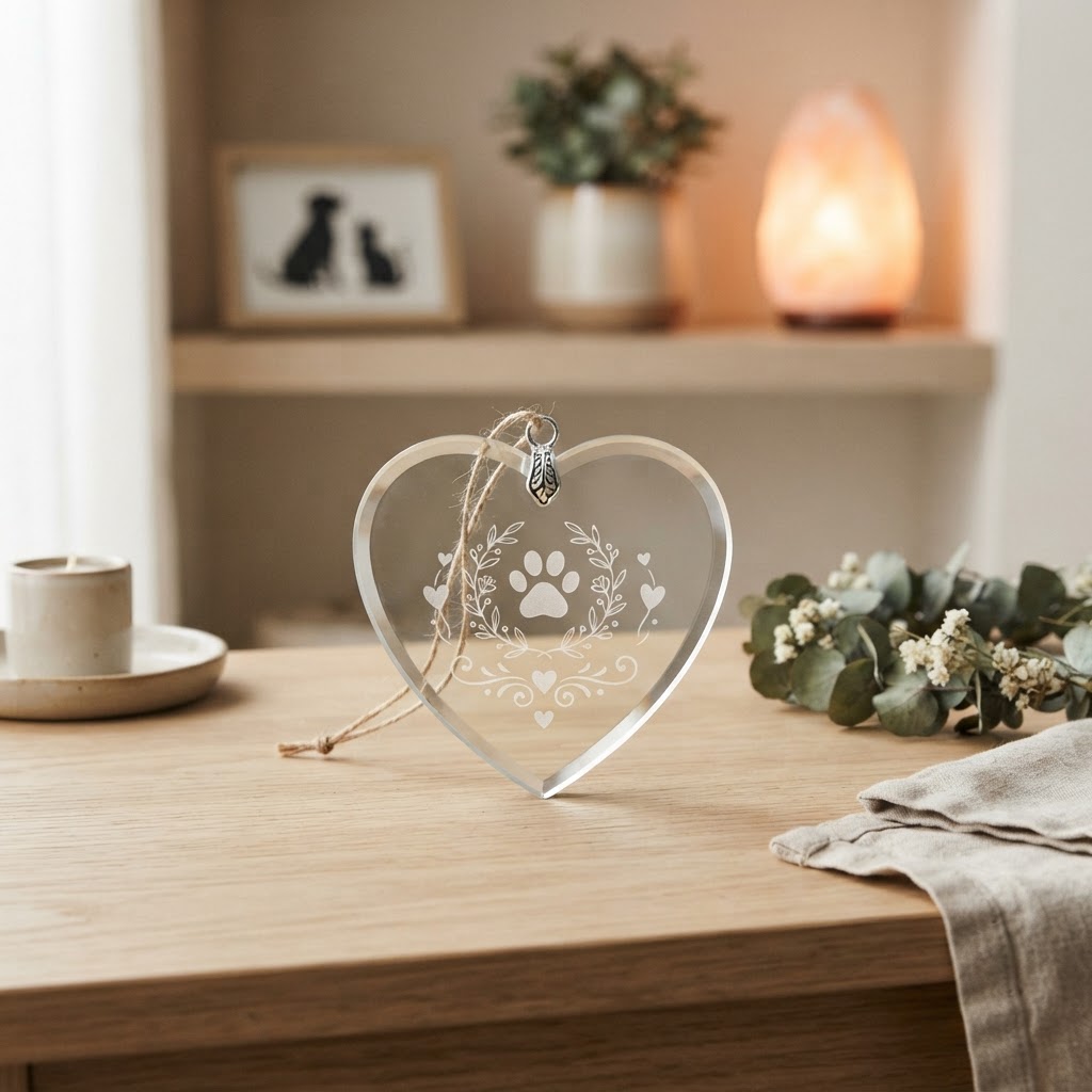 3 inch Heart Flat Glass