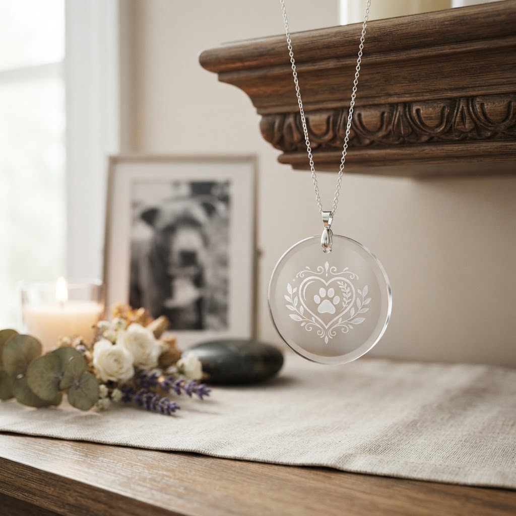 3 inch Clear Flat Circle Glass Pendant