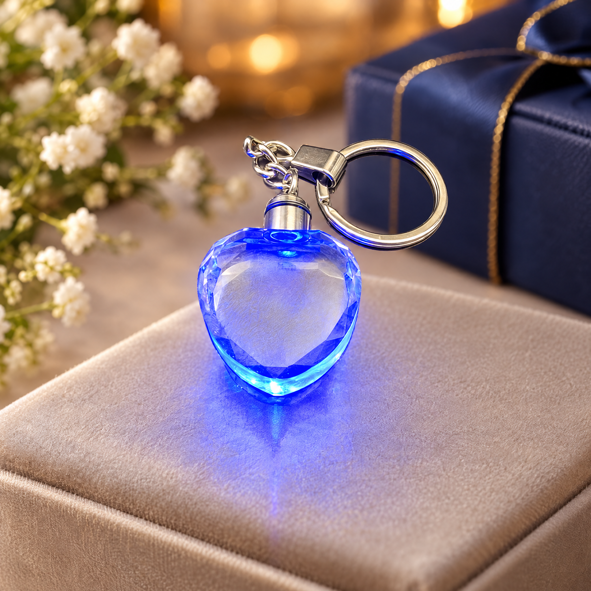 K9 Crystal LED Light Keychain 1
