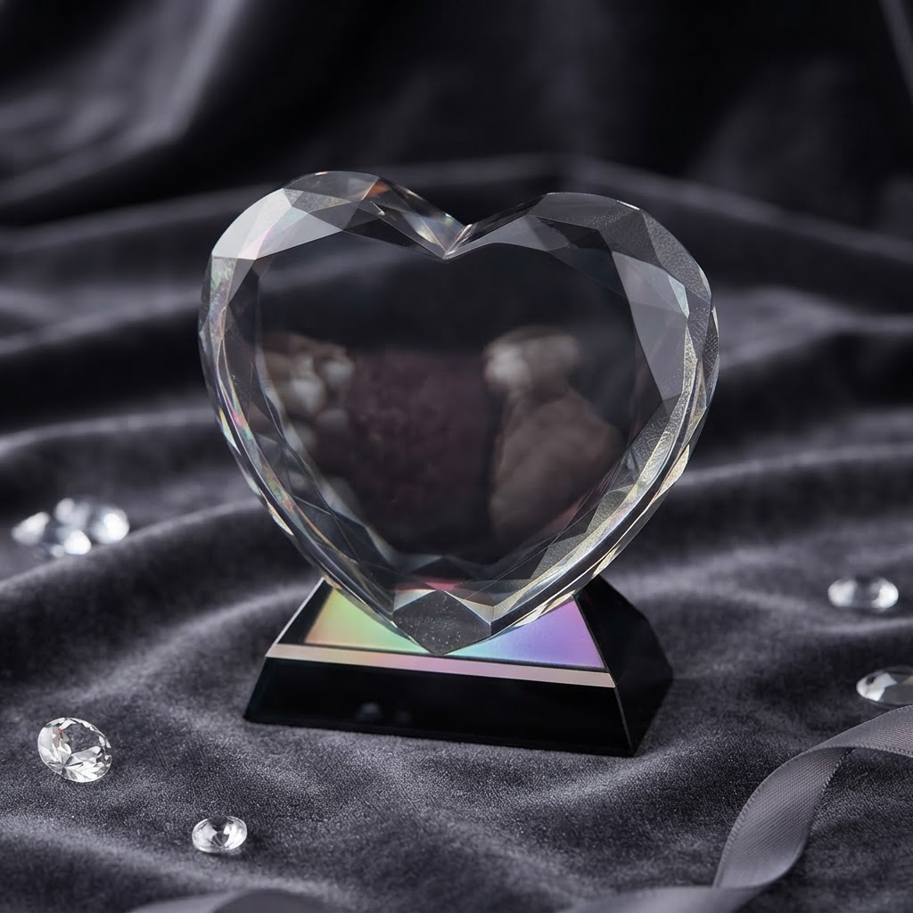 Heart Shaped K9 Crystal big diamond cut