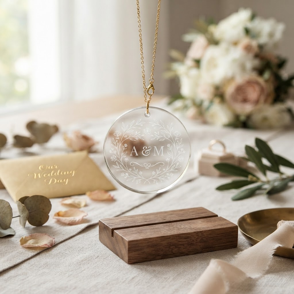 3 inch Clear Flat Circle Glass Pendant