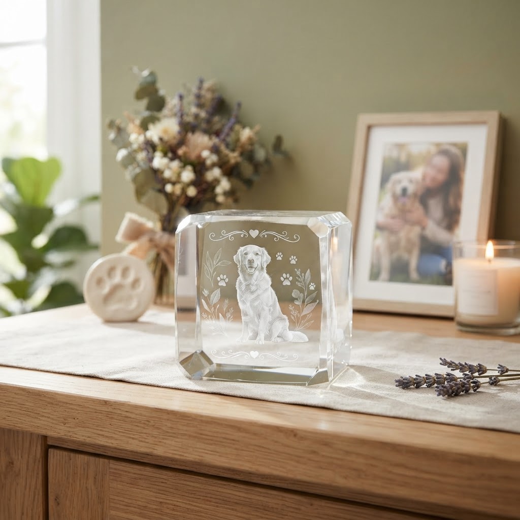 6 x 6 x 6 cm Cut Corner Crystal Rectangle