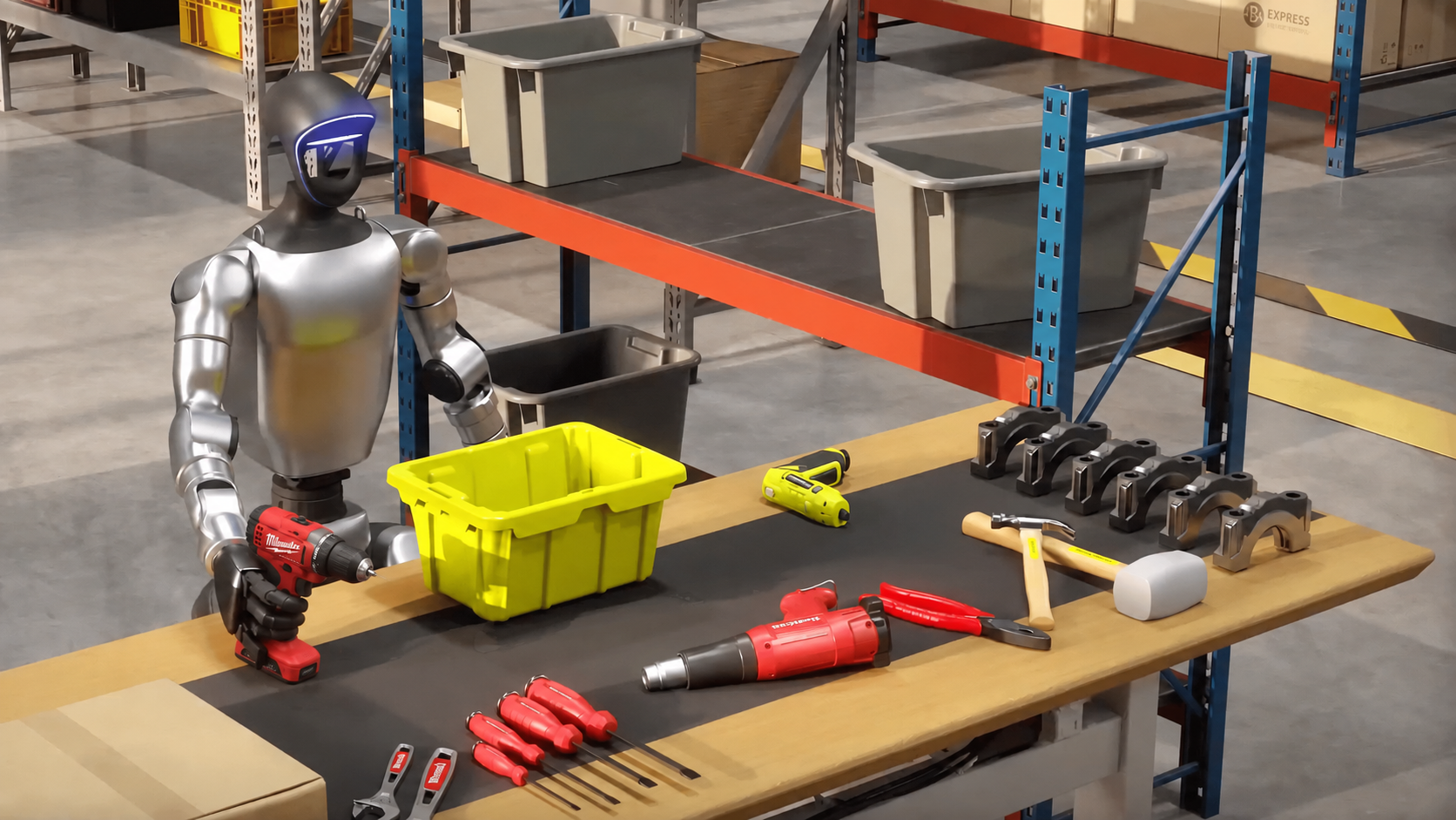 Robot workbench scene