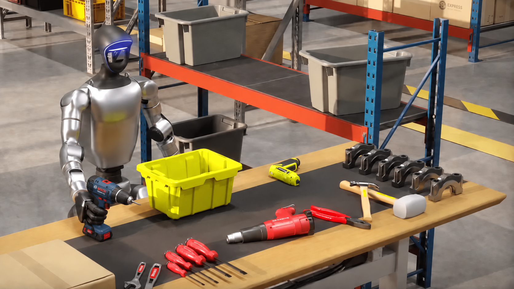 Robot workbench scene