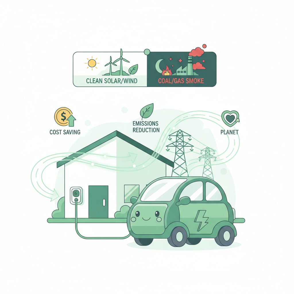 EV charging and discharging energy with the home and grid