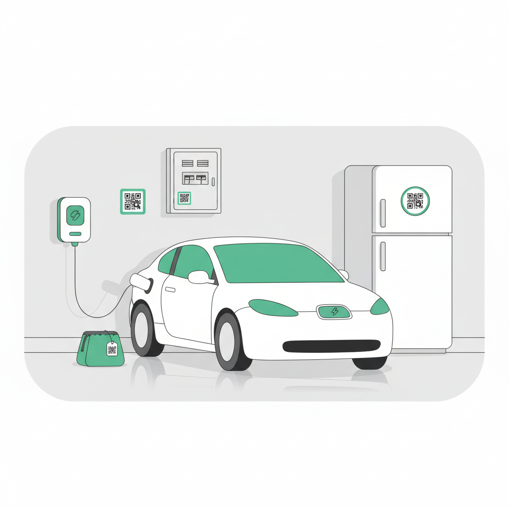 Where to stick your EV Utility QR code at home