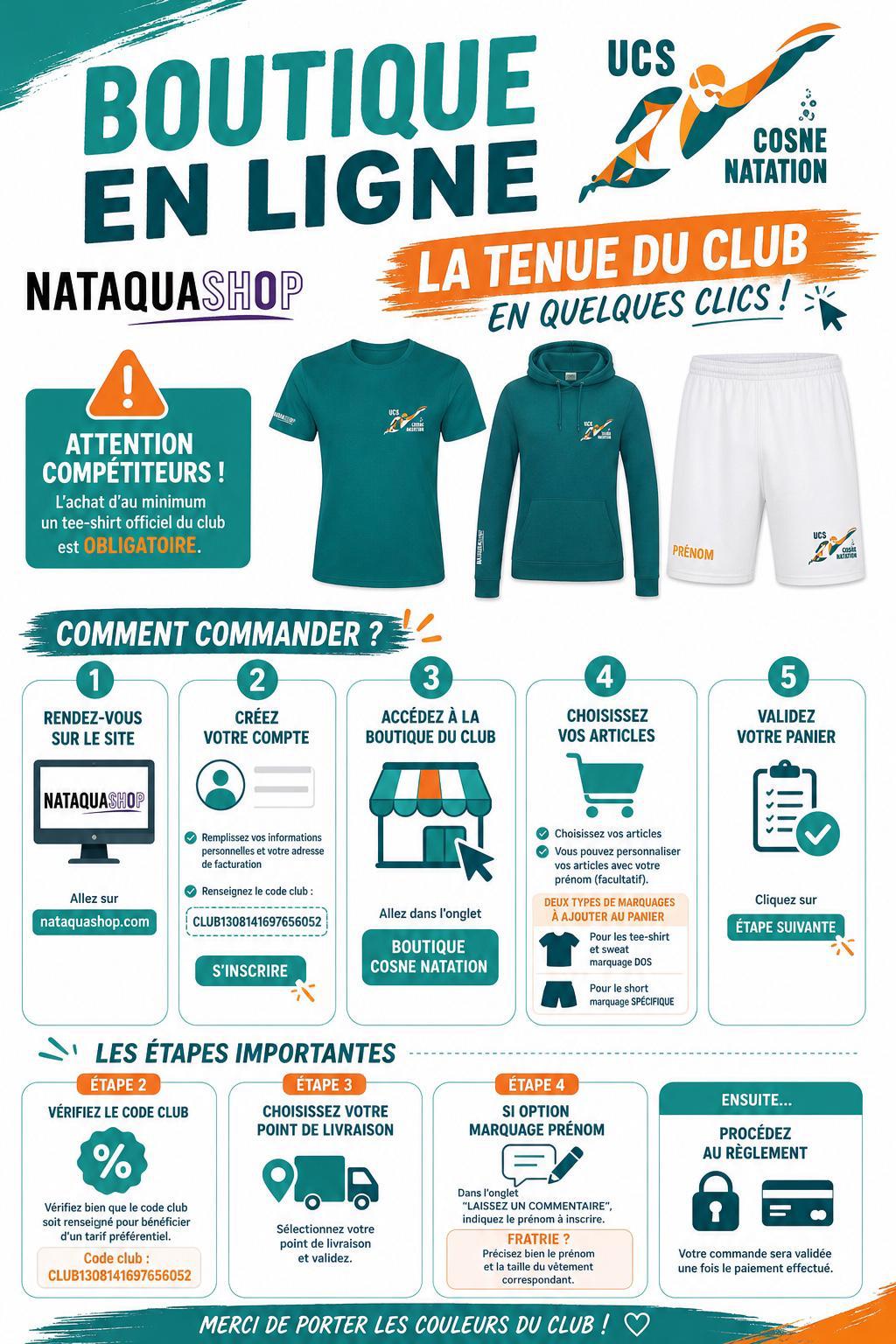 Guide d'utilisation de la boutique en ligne Nataquashop