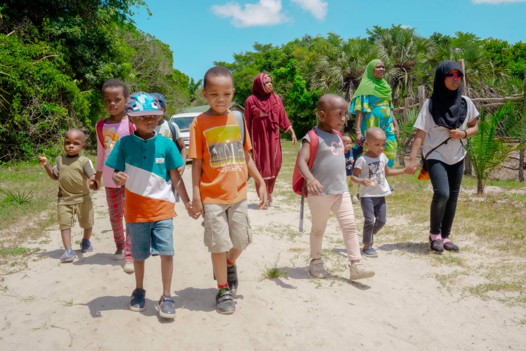 Children walking together