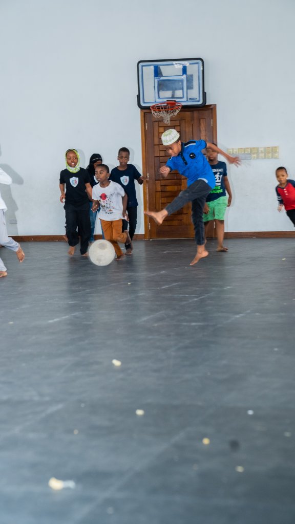 Football kids playing