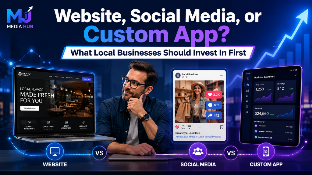 Website, Social Media, or Custom App? What Local Businesses Should Invest In First