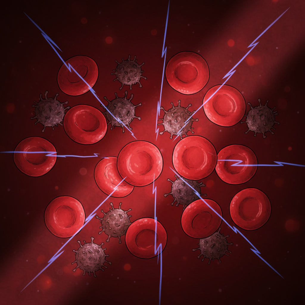 Blood cell damage from EMR