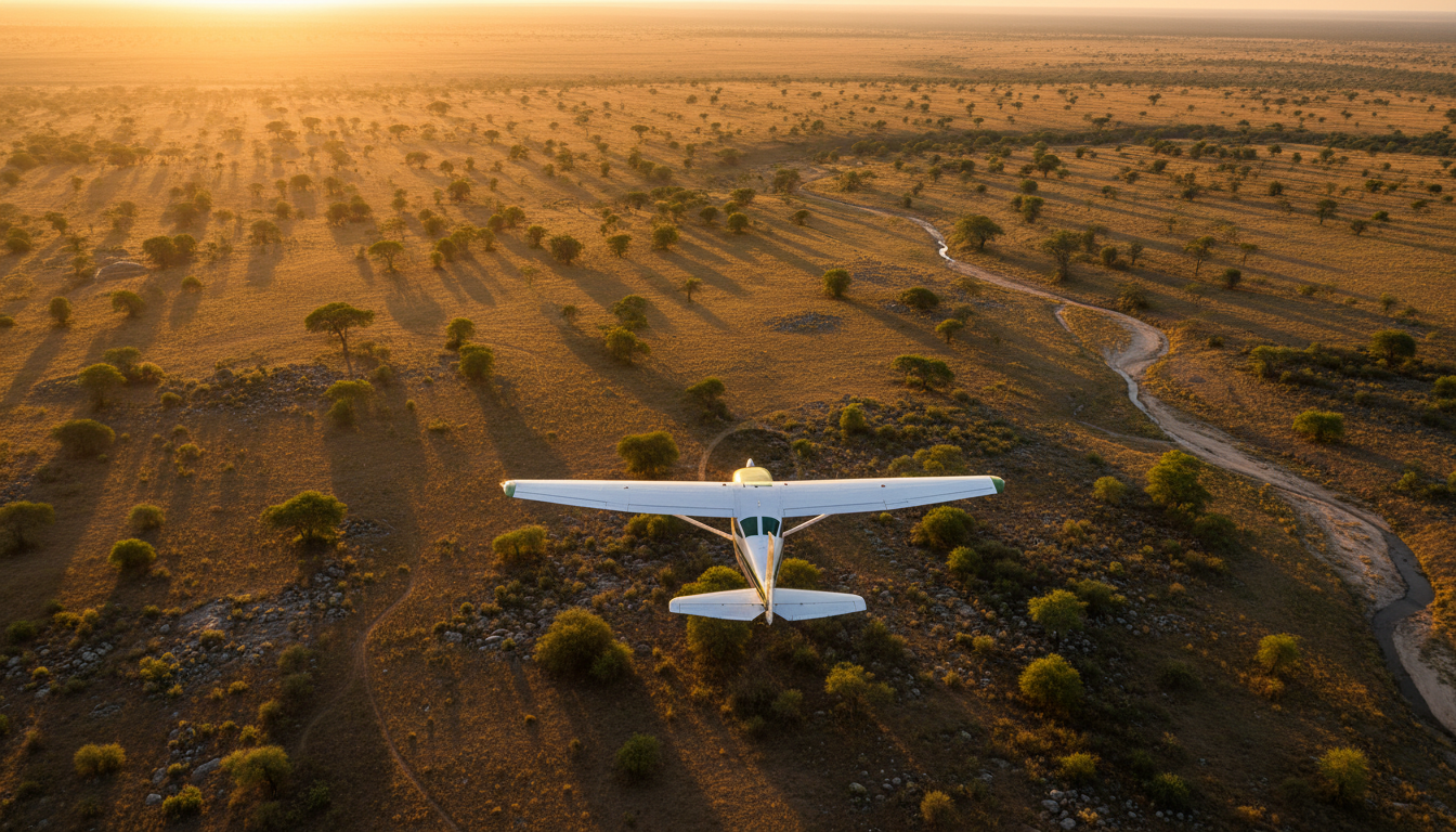 Our ERP Air Wing aircraft in flight. Supporting conservation efforts by monitoring wildlife and protecting elephants and rhinos from above.