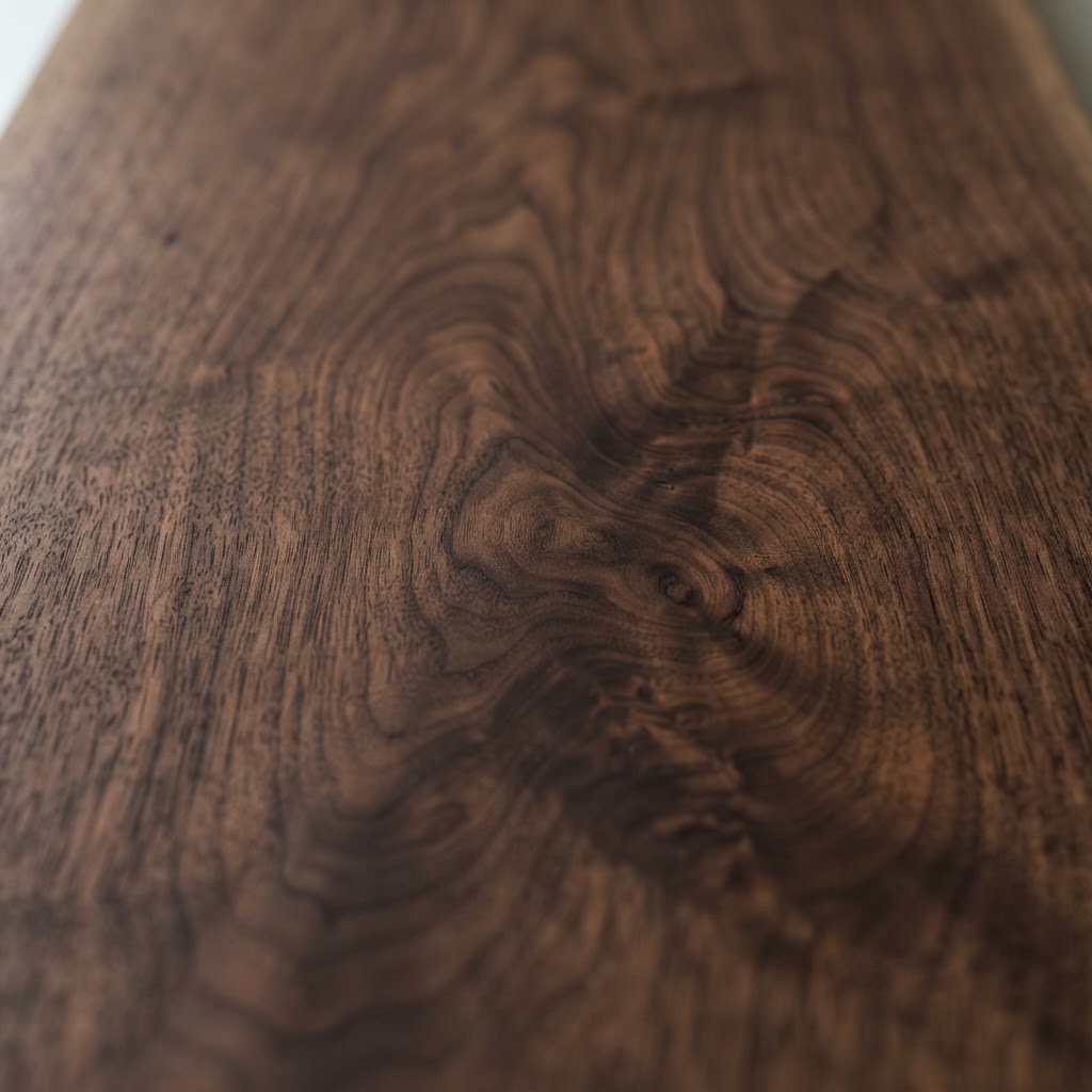 Natural walnut wood grain close-up