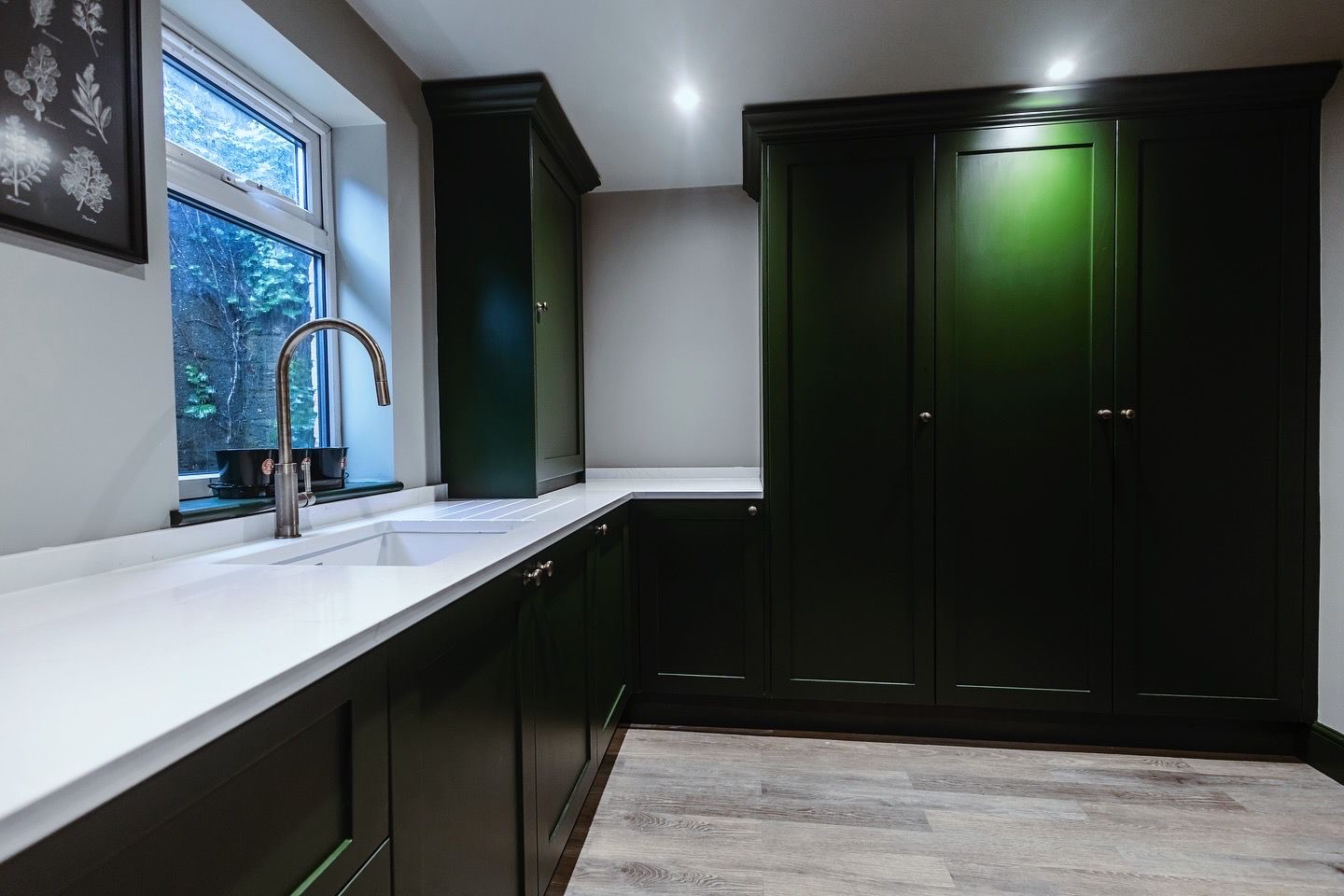Forest Green Utility Room — detail 3 by CJ Marra Cabinets & Carpentry