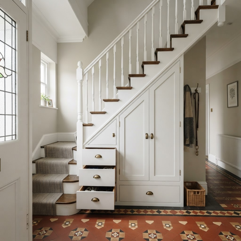 Under-Stair Storage — bespoke joinery by CJ Marra, Wiltshire