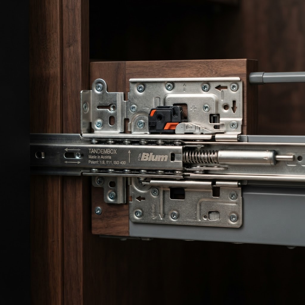 Blum drawer runner detail