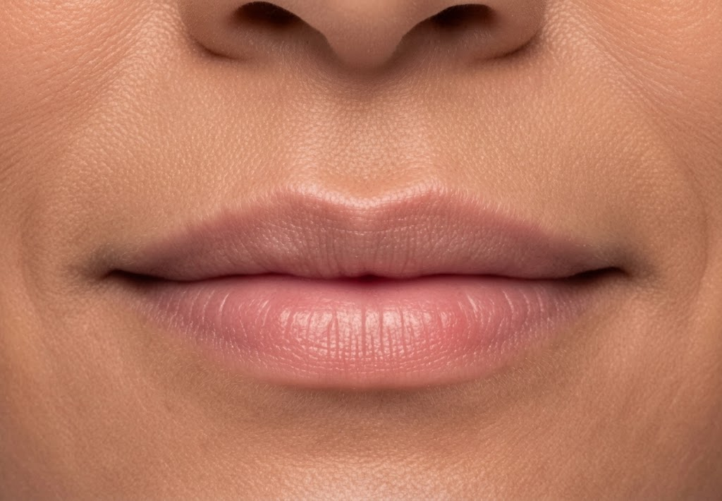 Before lip flip — thin lips