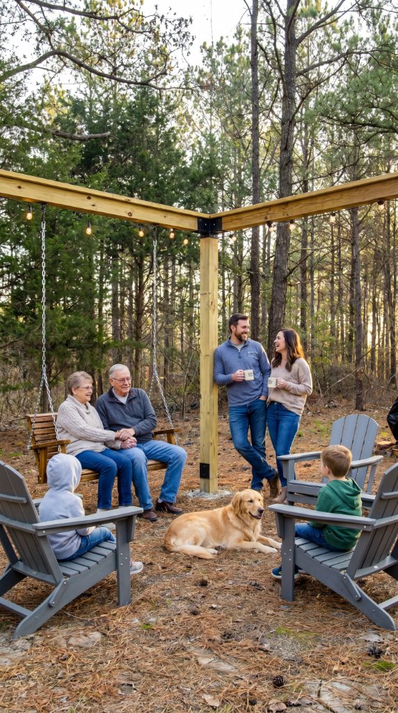 Family gathering space at The Bayside Escape, Chesapeake Bay