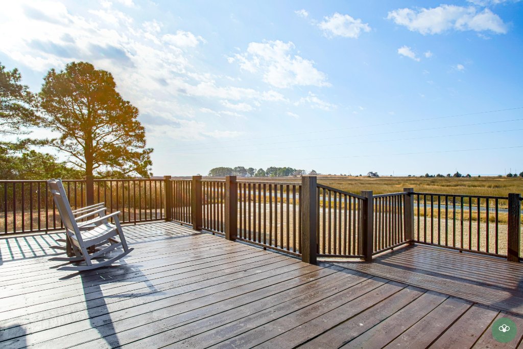 Rocking chairs with bay view
