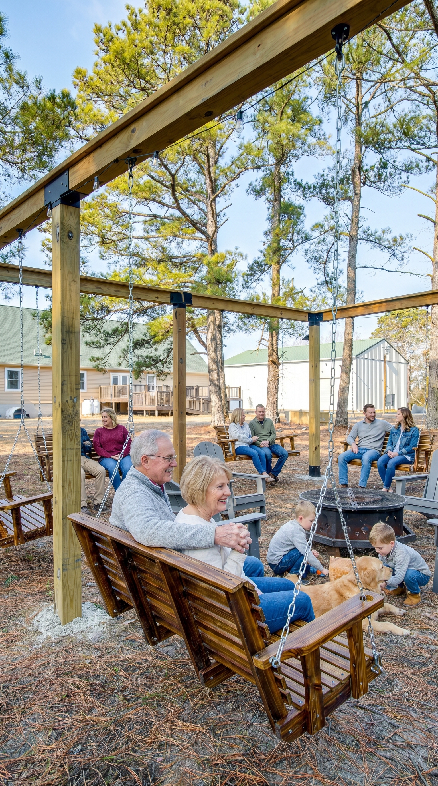 The pergola fills up fast — good thing it seats 20