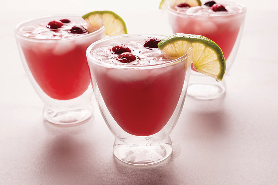 Kızılcık ve Misket Limonu Spritzer