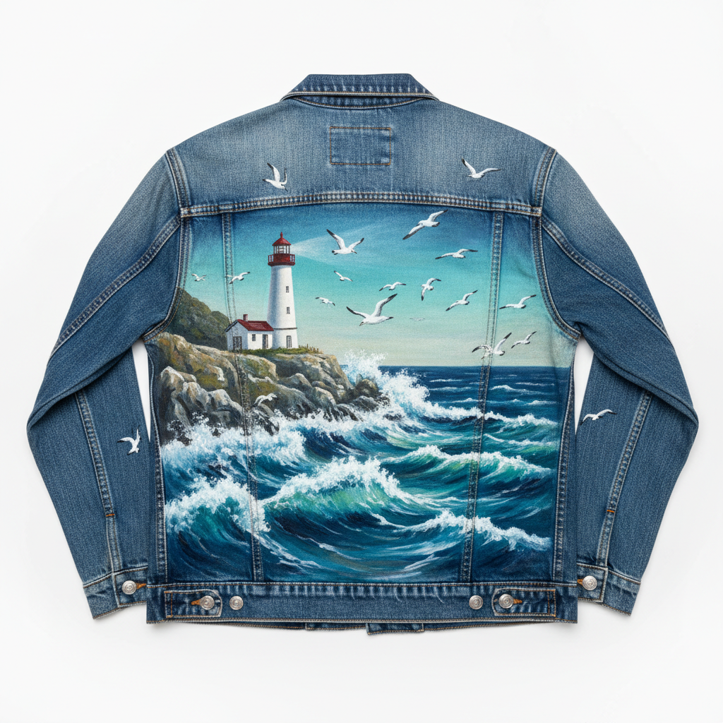 Hand-Painted Denim Jacket