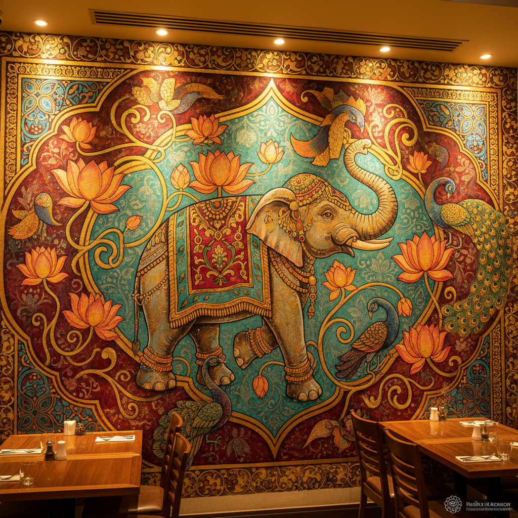 Indian Restaurant Mural