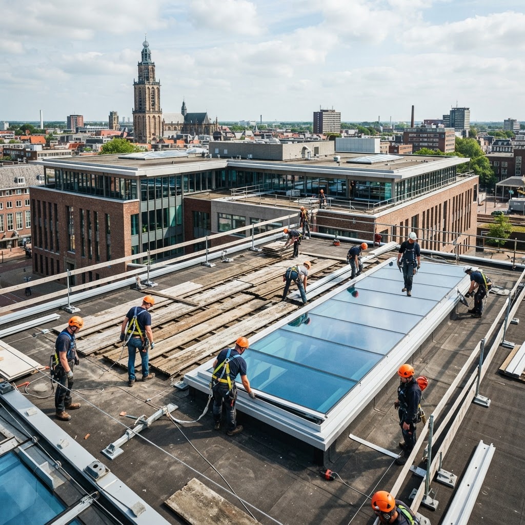 Aanbesteding 35845 | Realisatie aanpassen lichtstraten en valbeveiliging rechtbank Noord-Nederland, locatie Groningen te Groningen - Rijksvastgoedbedrijf, Groningen