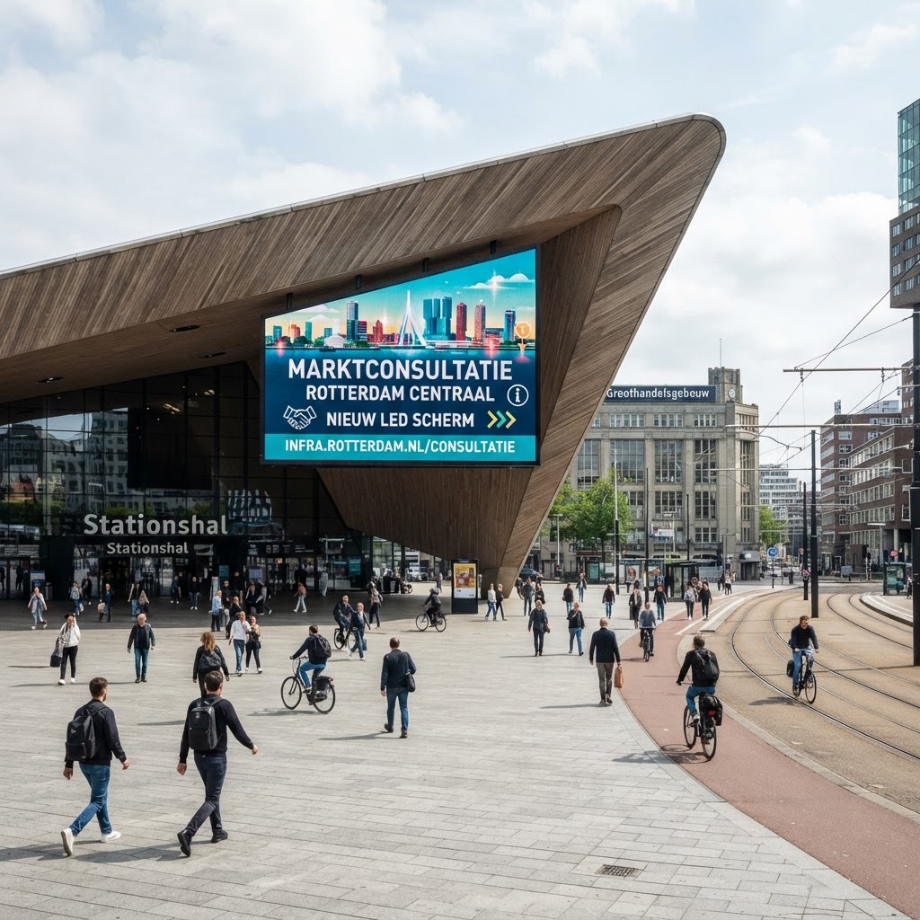 Aanbesteding Marktconsultatie Rotterdam Centraal LED scherm - Havenbedrijf Rotterdam, Zuid-Holland