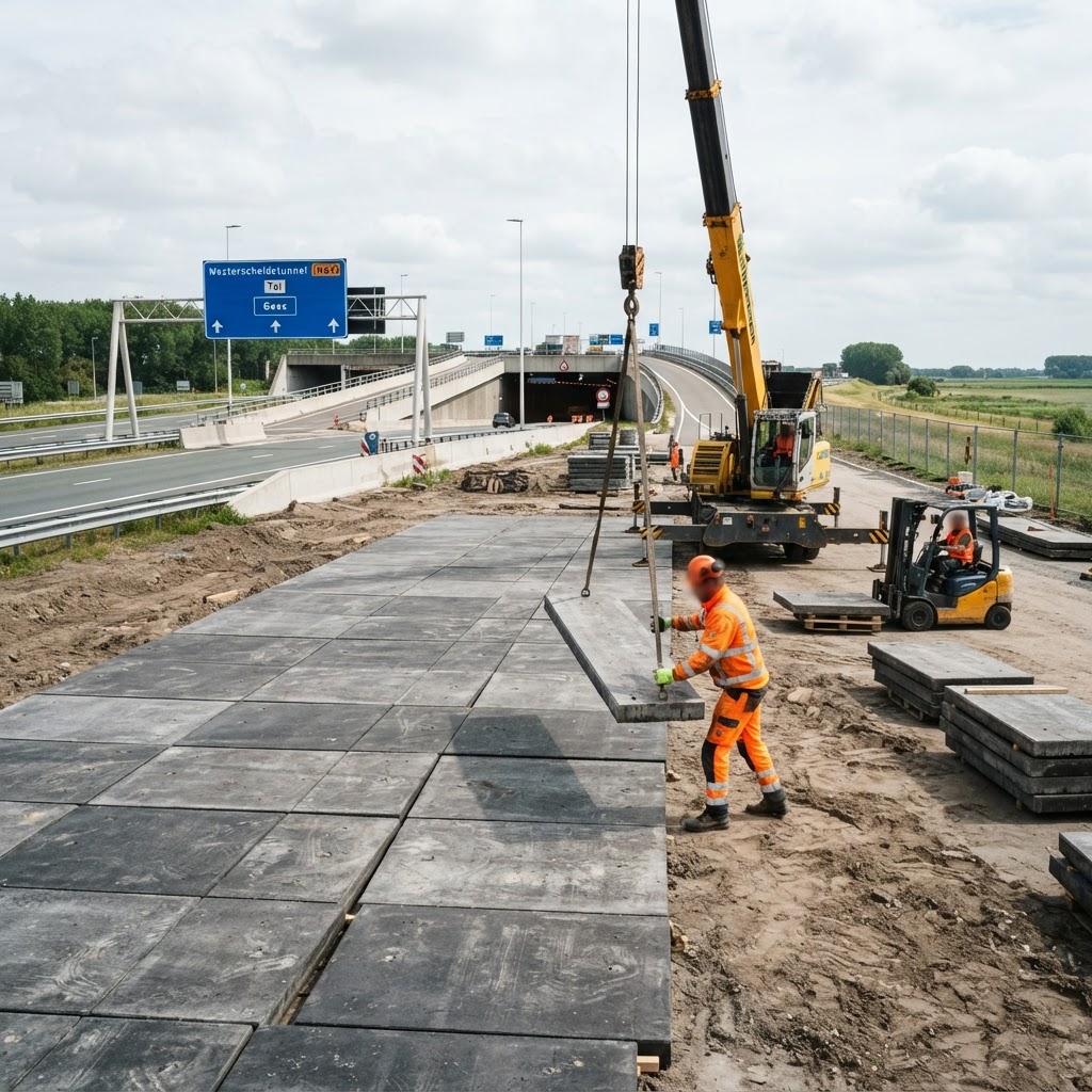 Aanbesteding Levering Stelconplaten P+R Noordzijde Westerscheldetunnel - Provincie Zeeland, Zeeland